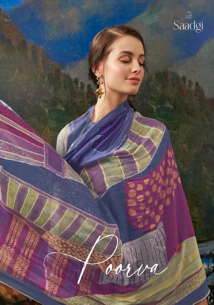 saadgi present poorva fabulous digital print salwar suits wholesaler 