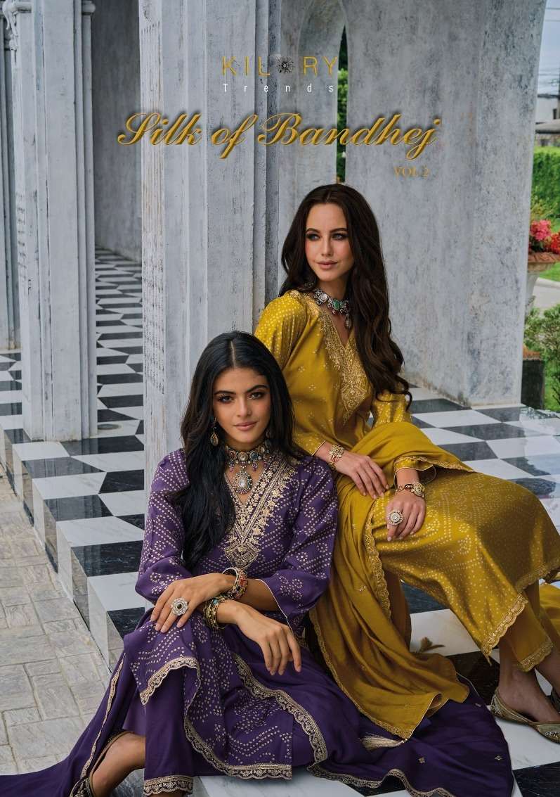 silk of bandhej vol 2 by kilory trends amazing bandhani print salwar kameez wholesaler