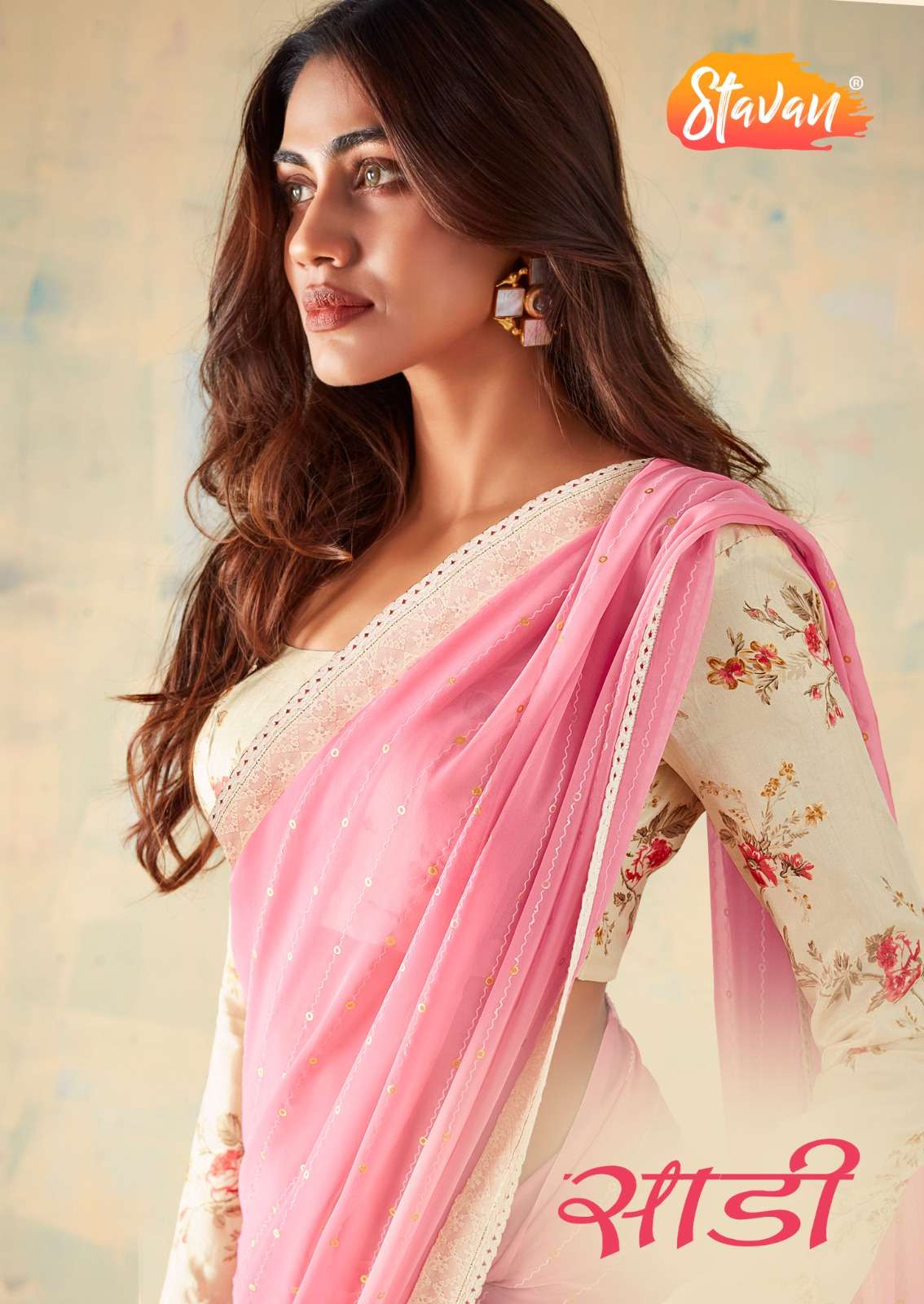 stavan present saadi georgette pattern designs fancy sarees at wholesale rate
