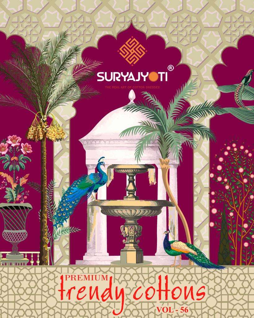 suryajyoti present trendy cotton vol 56 readymade salwar suit catalog