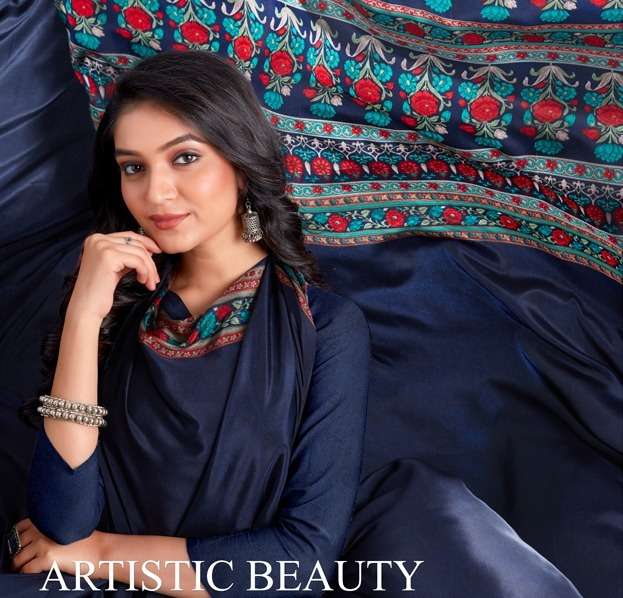 sushma artistic beauty fancy crape sarees