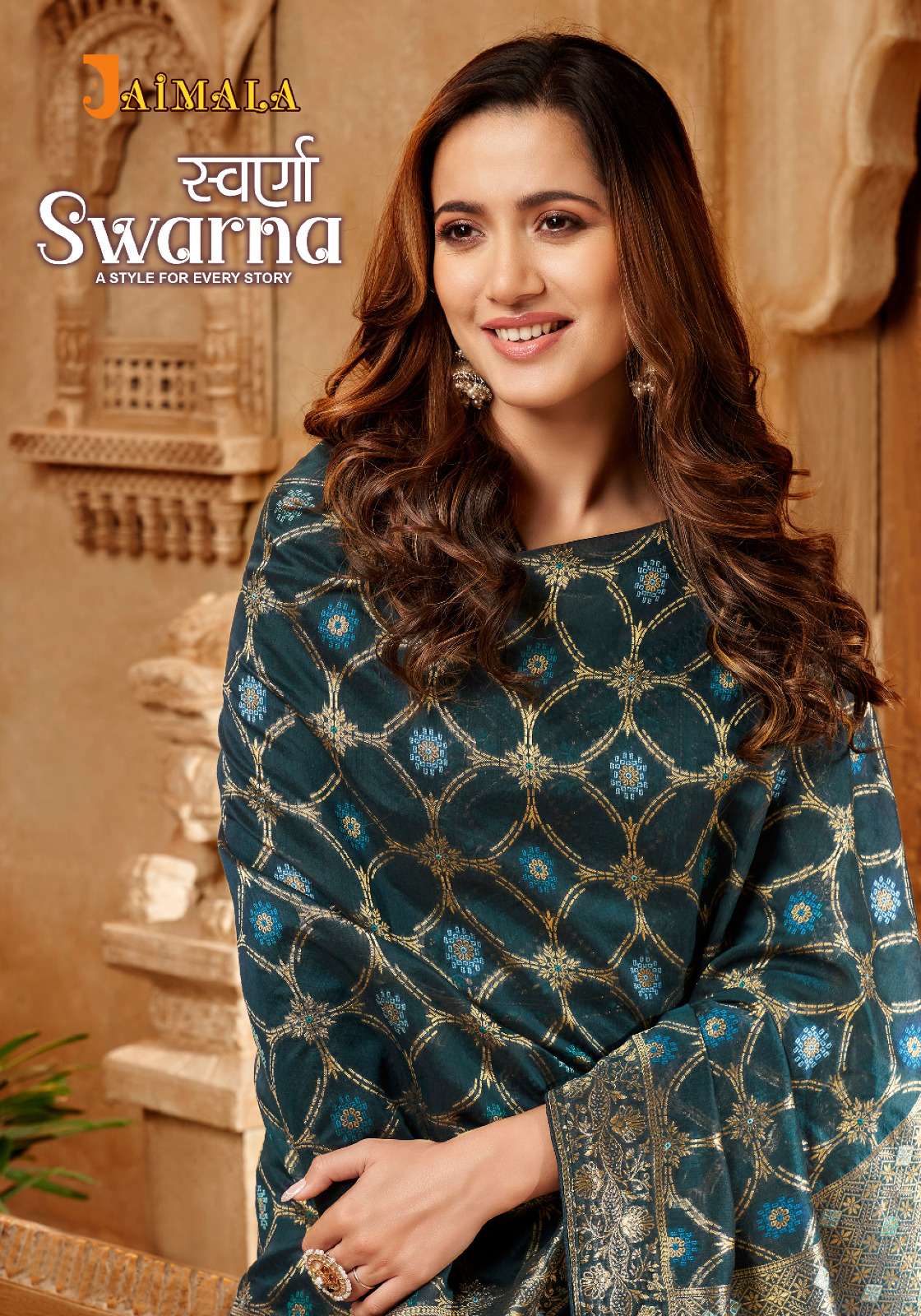 swarna vol 2 by jaimala alok suit amazing work unstitch salwar kameez with meenakari dupatta collection