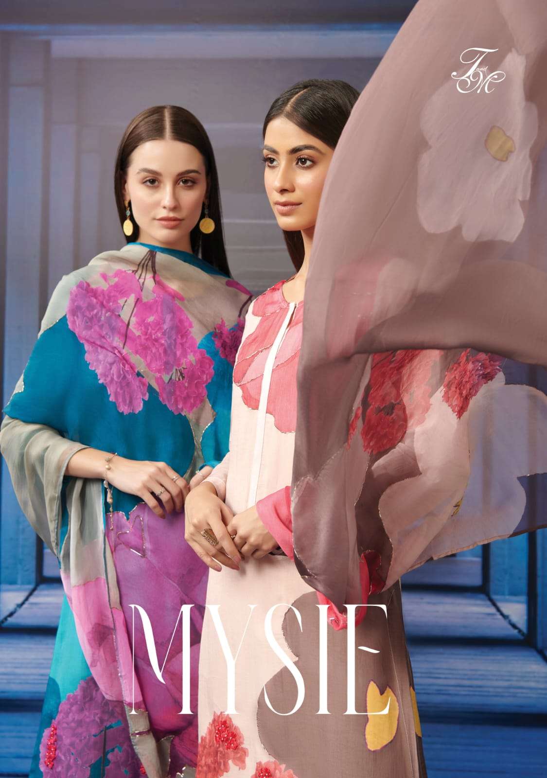 t&M designer present mysie fancy digital print with handwork salwar kameez collection