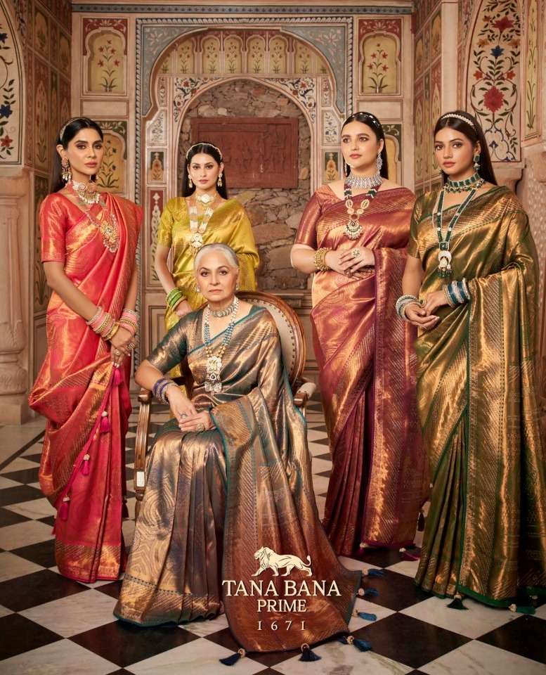tana bana prime 1671 designs function wear fully heavy work kanjivaram silk sarees wholesaler