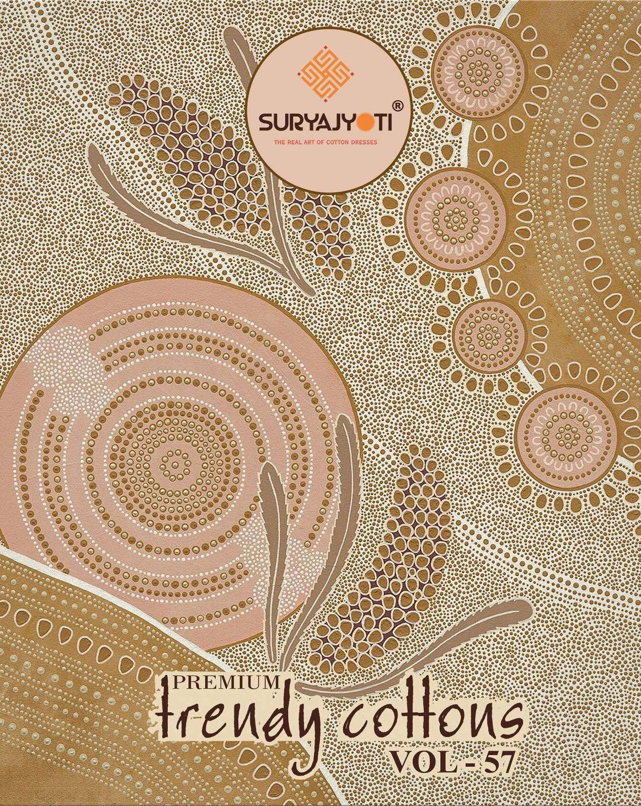 trendy cottons vol 57 by suryajyoti cotton ladies suits wholesaler 