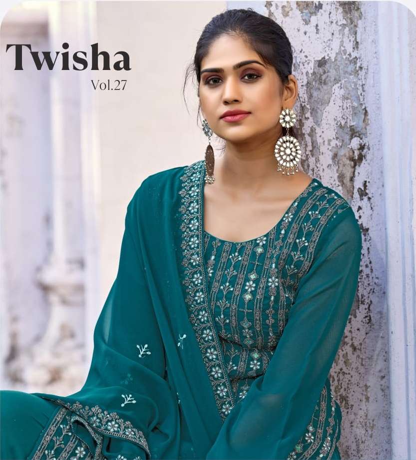 twisha vol 27 wedding wear designer semistitch salwar kameez