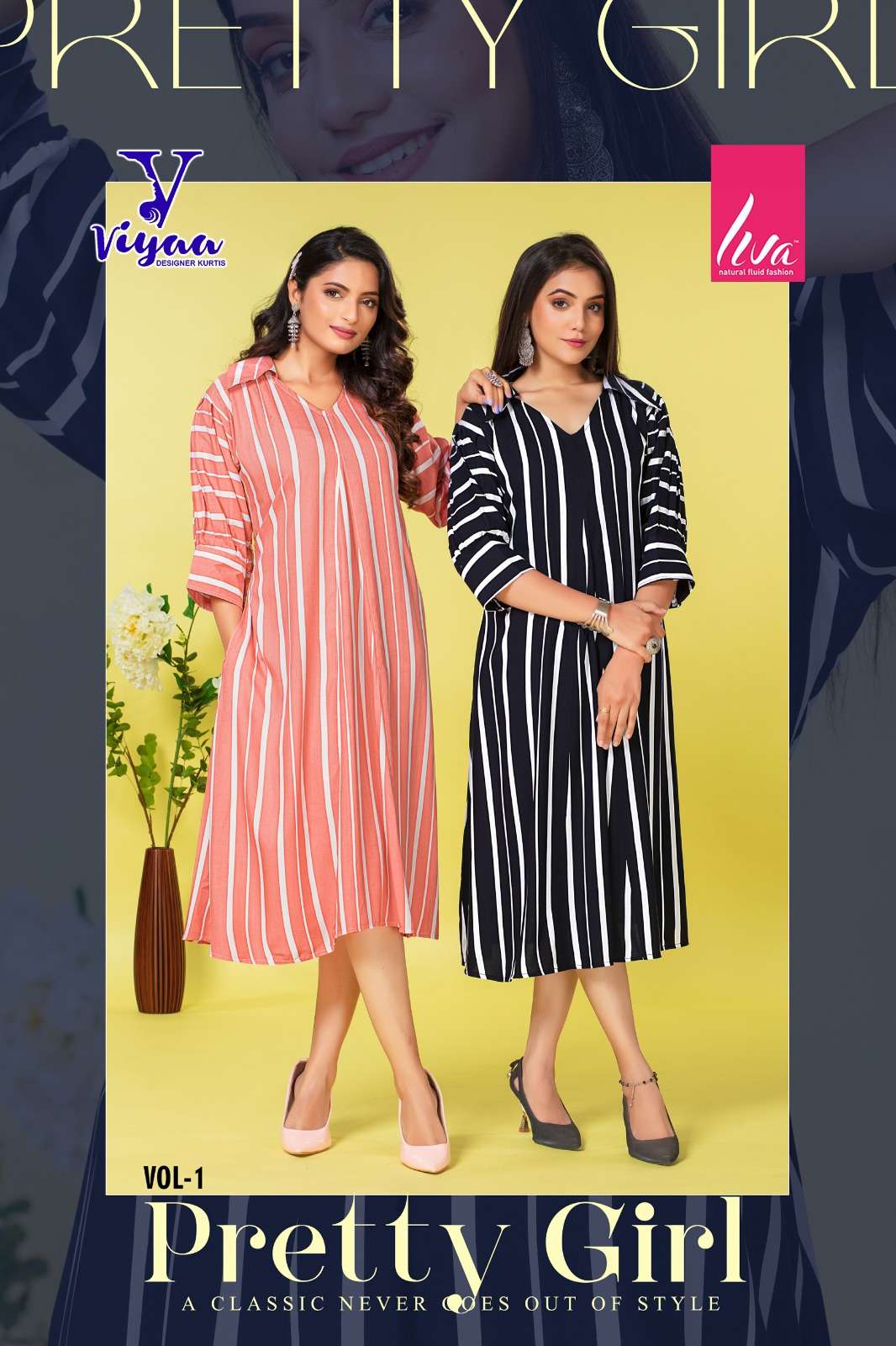 viyaa designer pretty girl vol 1 fancy wear short kurti catalog