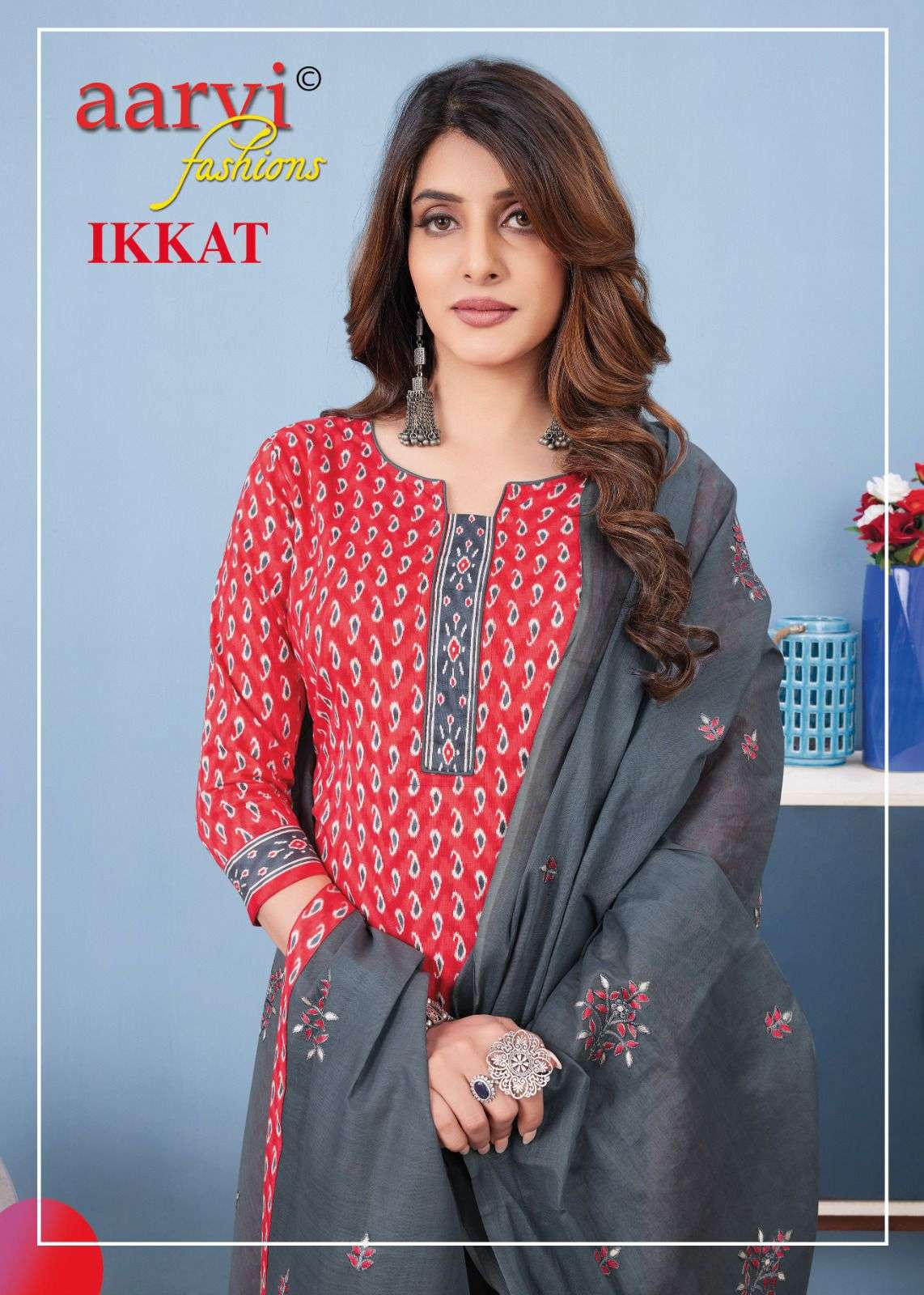 aarvi fashion ikkat vol 1 fancy casual wear readymade salwar suit catalog