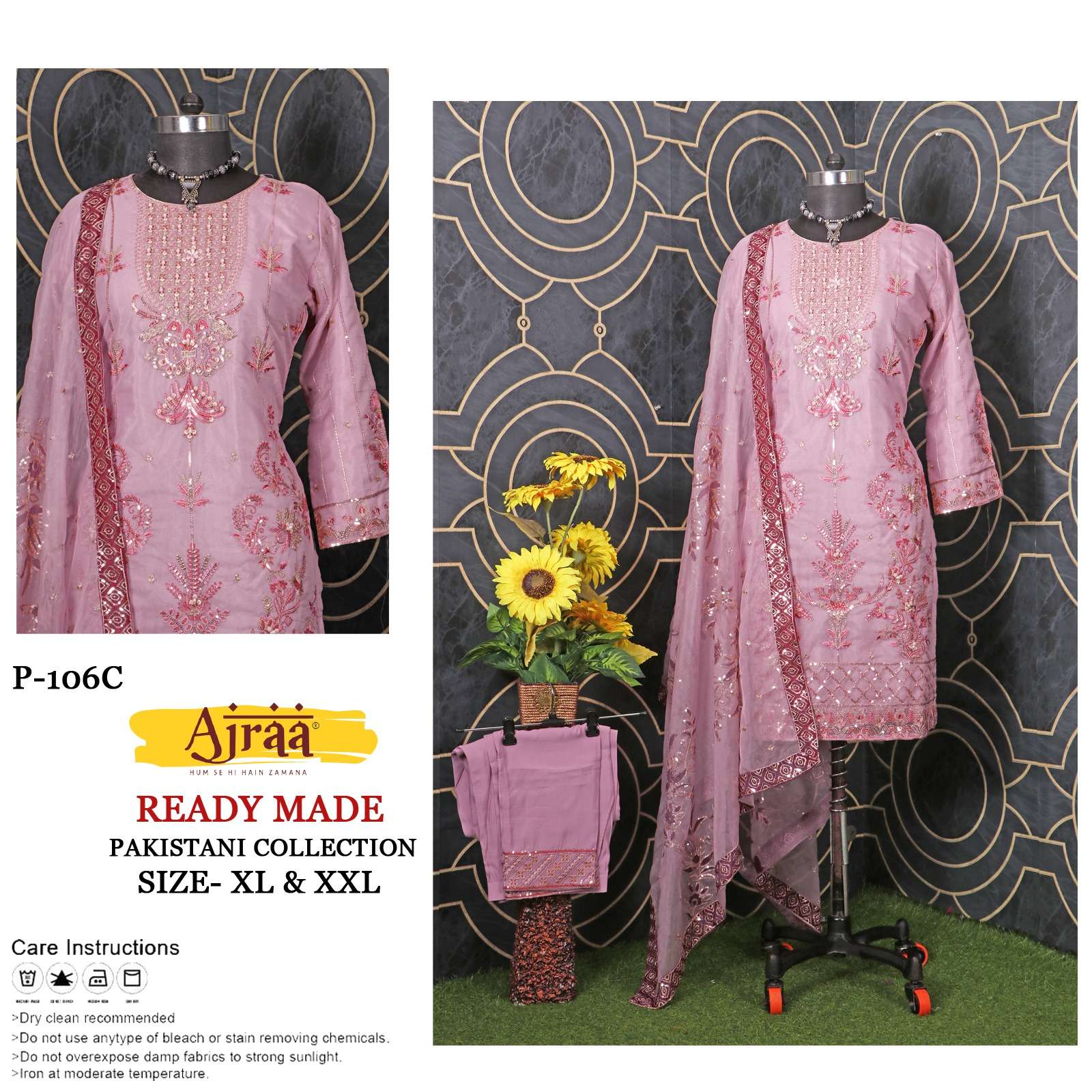 ajraa 106a-106c designer work readymade pakistani salwar kameez