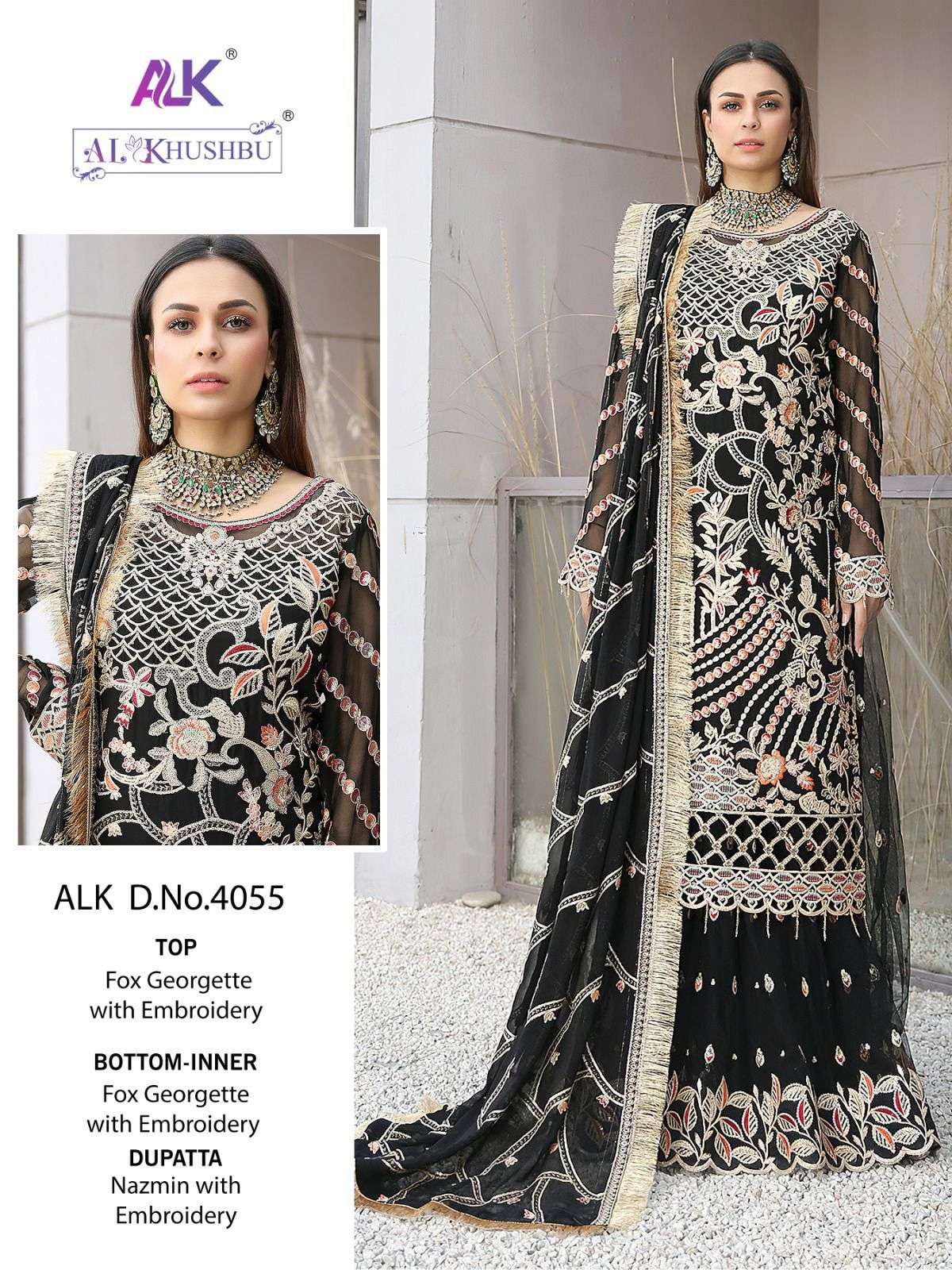 al khushbu 4055 pakistani concept georgette single salwar kameez