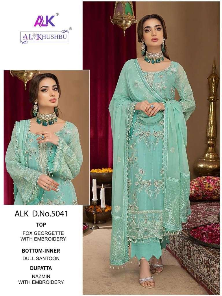 al khushbu 5041 designer single pakistani suit