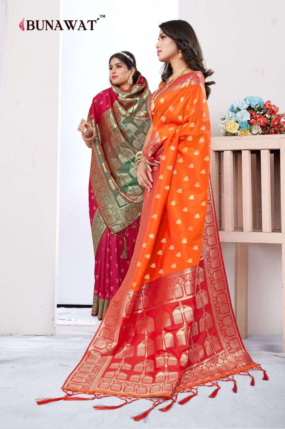 bunawat albeli silk zari weaving banarasi saris wholesaler