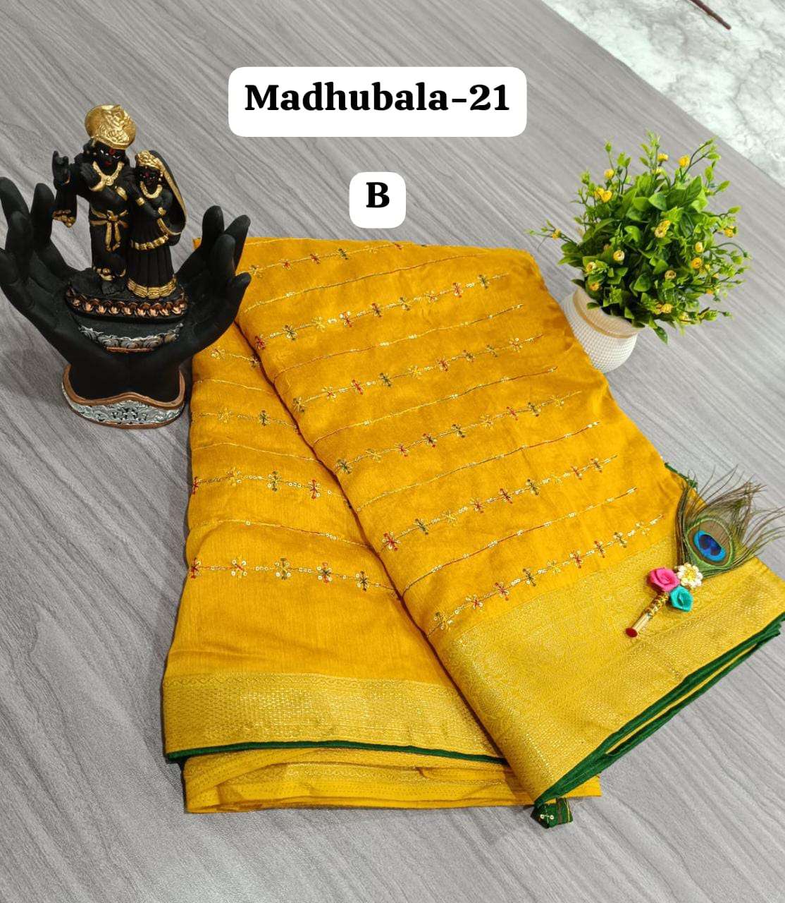 kalpavelly trendz madhubala 20-21 fancy soft cotton matching saree collection