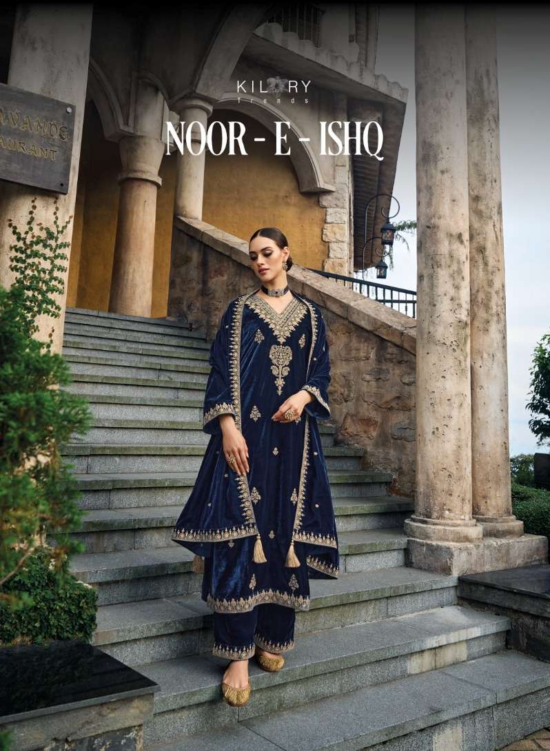 kilory trends noor-e-ishq premium velvet designer pakistani salwar suits collection