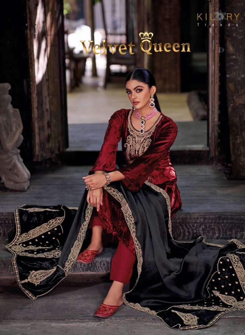 kilory trendz launch velvet queen winter wear designer pakistani salwar suits collection