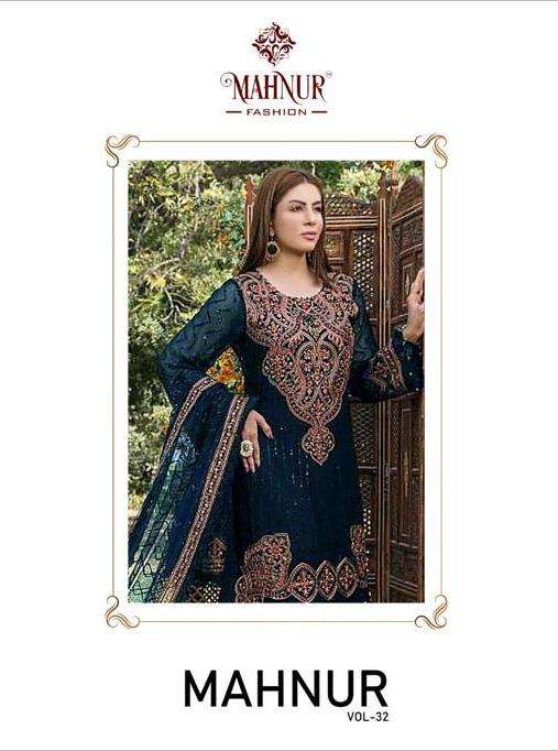 mahnur fashion vol 32 beautiful designer pakistani salwar suit material