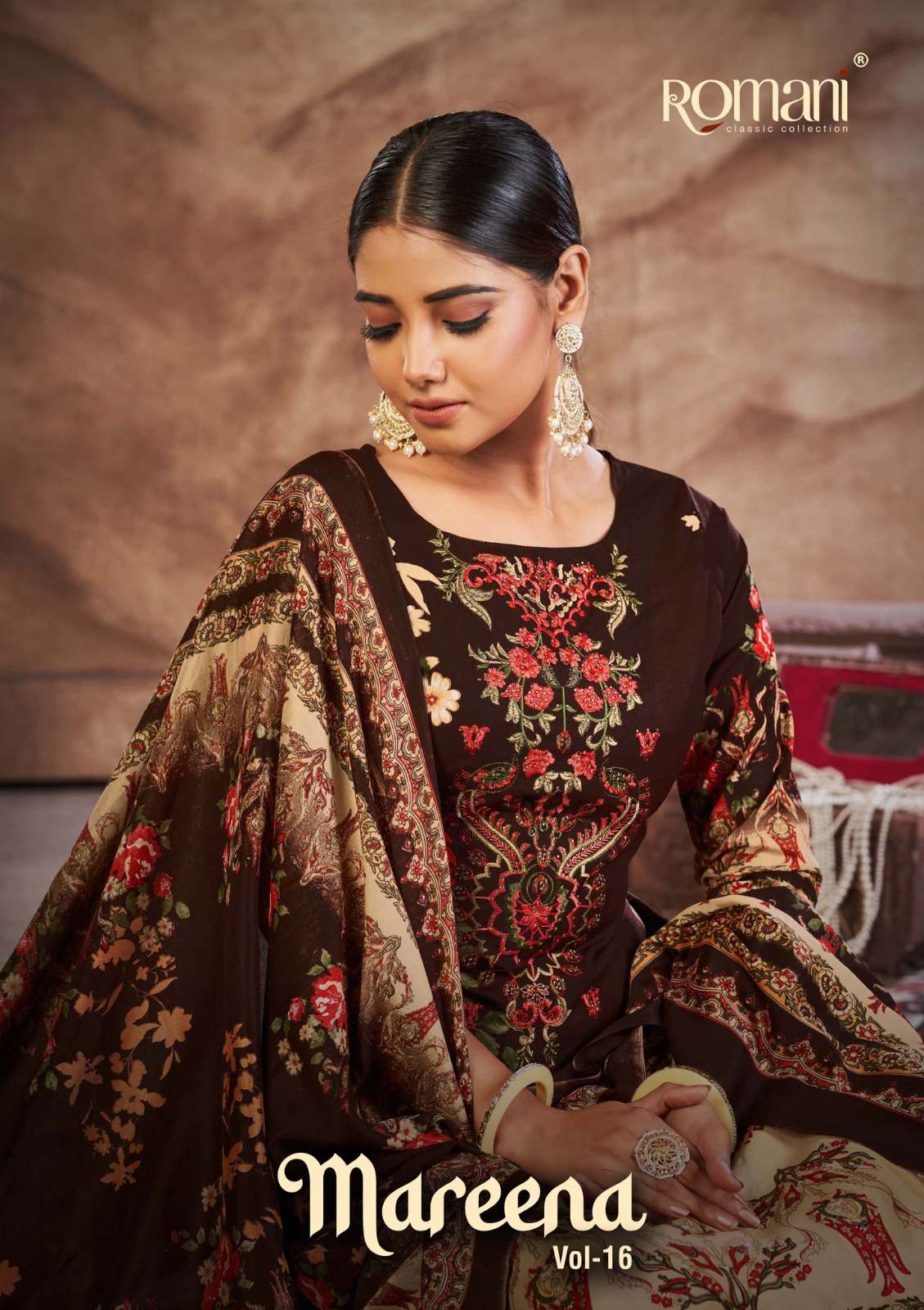 mareena vol 16 by romani digital print soft cotton pakistani suits wholesaler