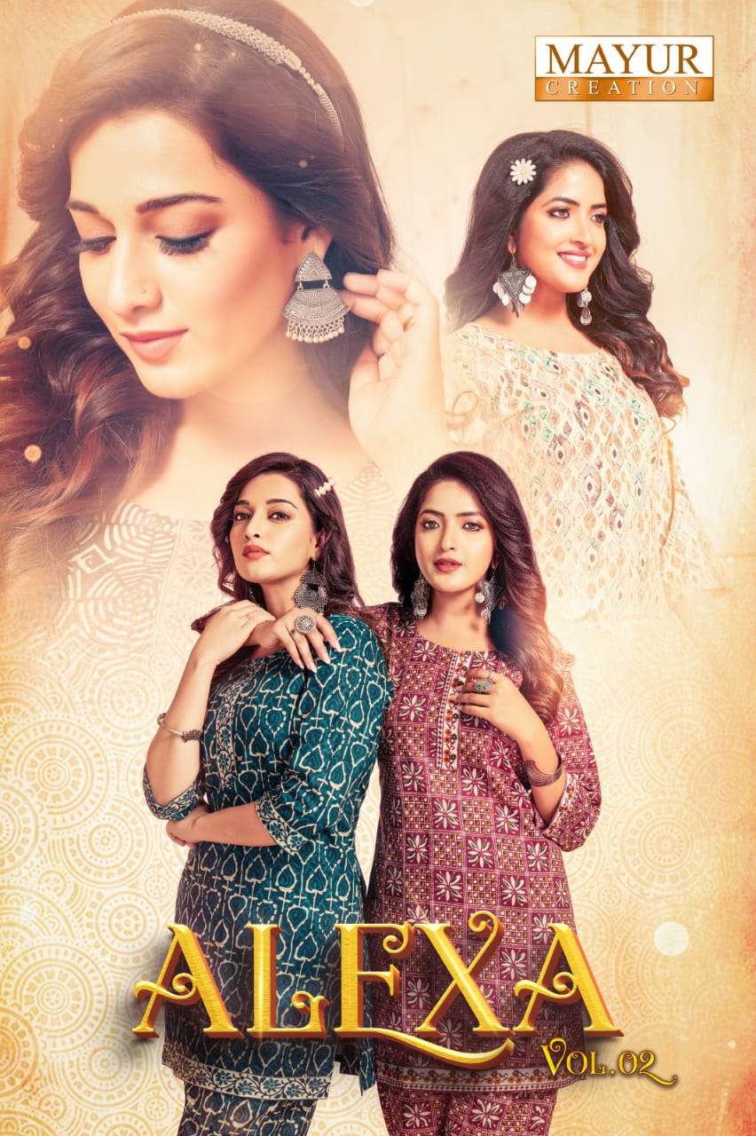mayur creation present alexa vol 2 readymade cord set cotton kurti pant