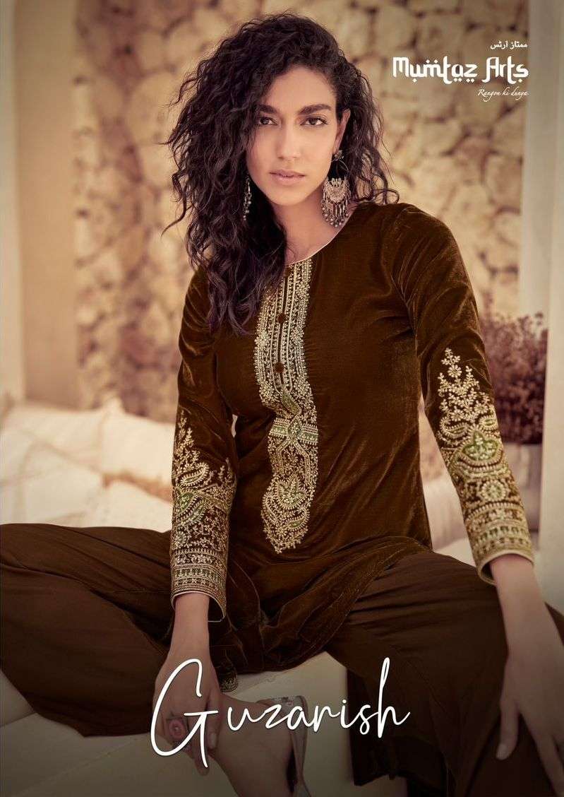 mumtaz arts present guzarish velvet designer pakistani suit material
