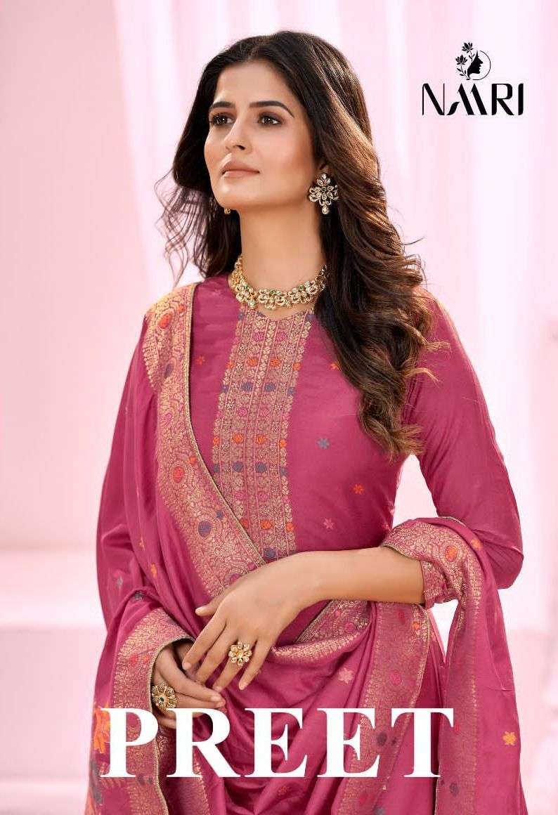 naari present preet fancy viscose muslin salwar kameez material