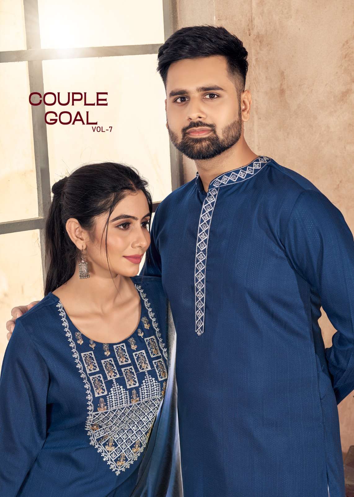 pr couple goal vol 7 combo kurta with payjama and kurti pant and dupatta for mens and womens