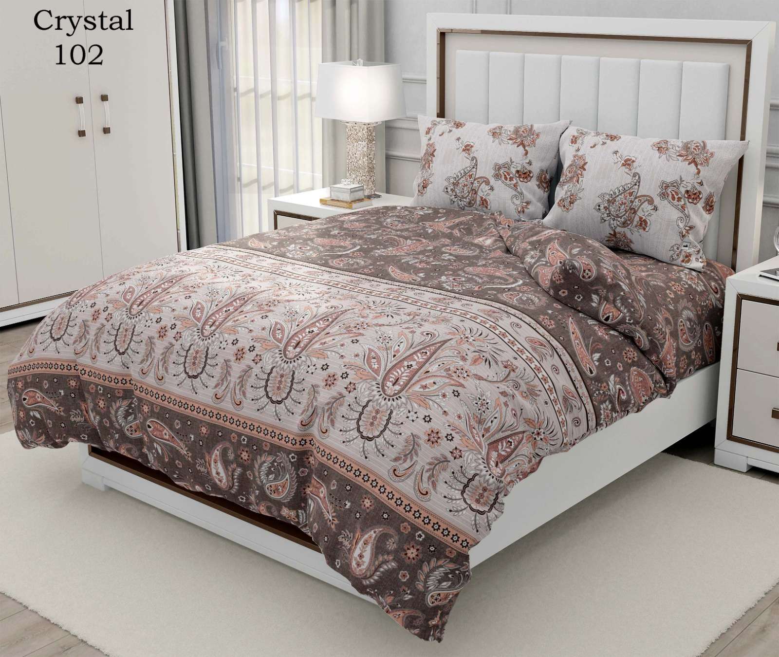 pr crystal king size twill cotton bedsheet collection