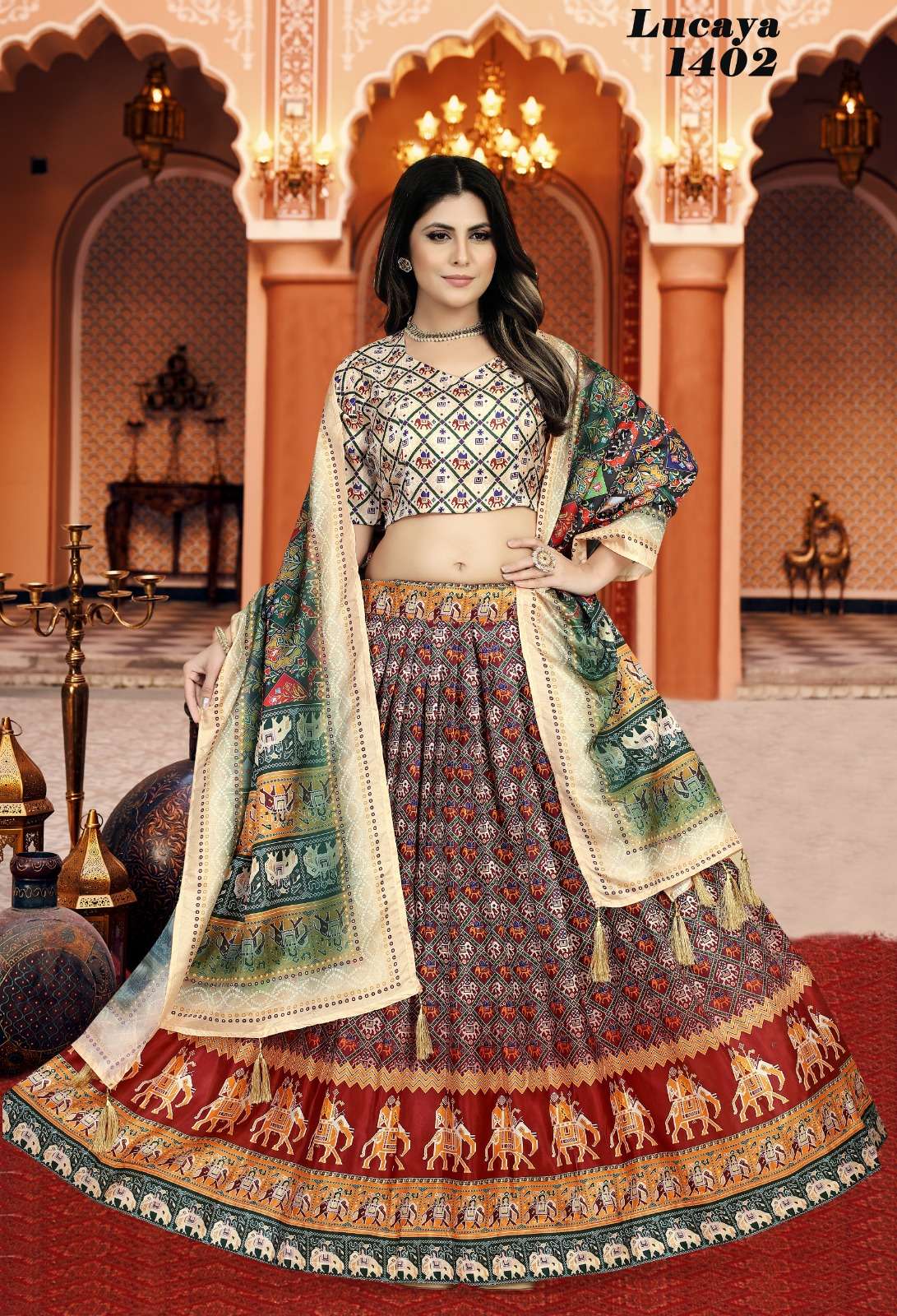 Designer Fancy Party Wear Lehenga Satin with Sequence Work Semi Stitched - Party-lehenga by shreematee