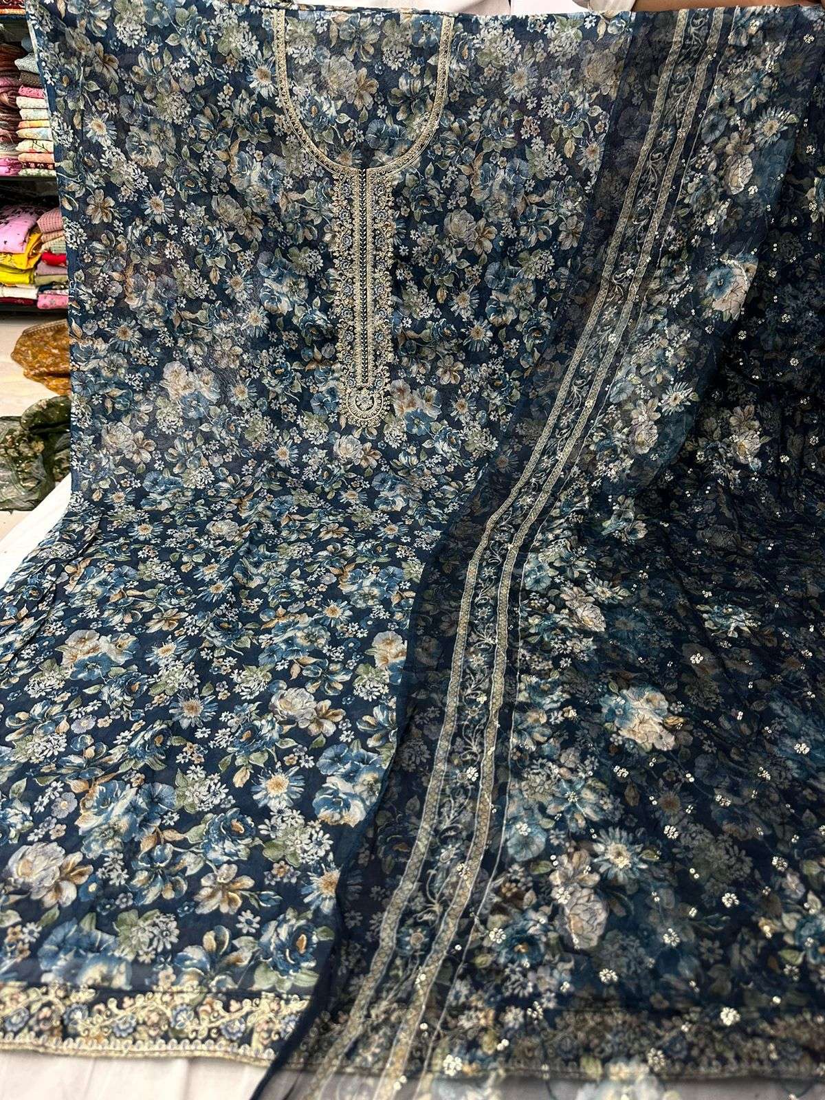 pr luxury fancy floral digital print salwar kameez collection