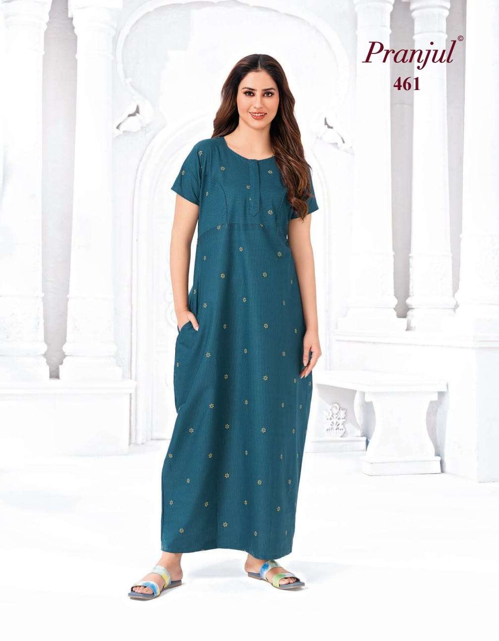 pragati by pranjul creations cotton readymade nighty collection