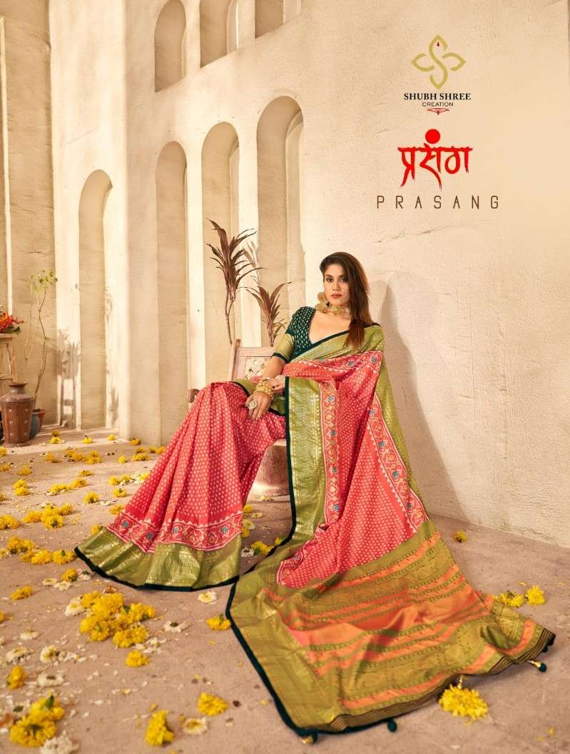 prasang by shubh shree creation fashionable sarees collection