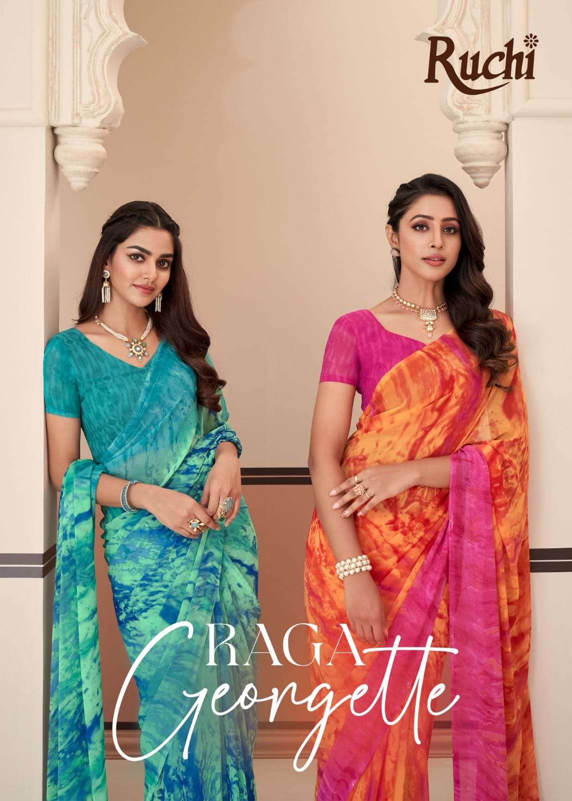 ragaa georgette vol 7 by ruchi daily wear sarees collection