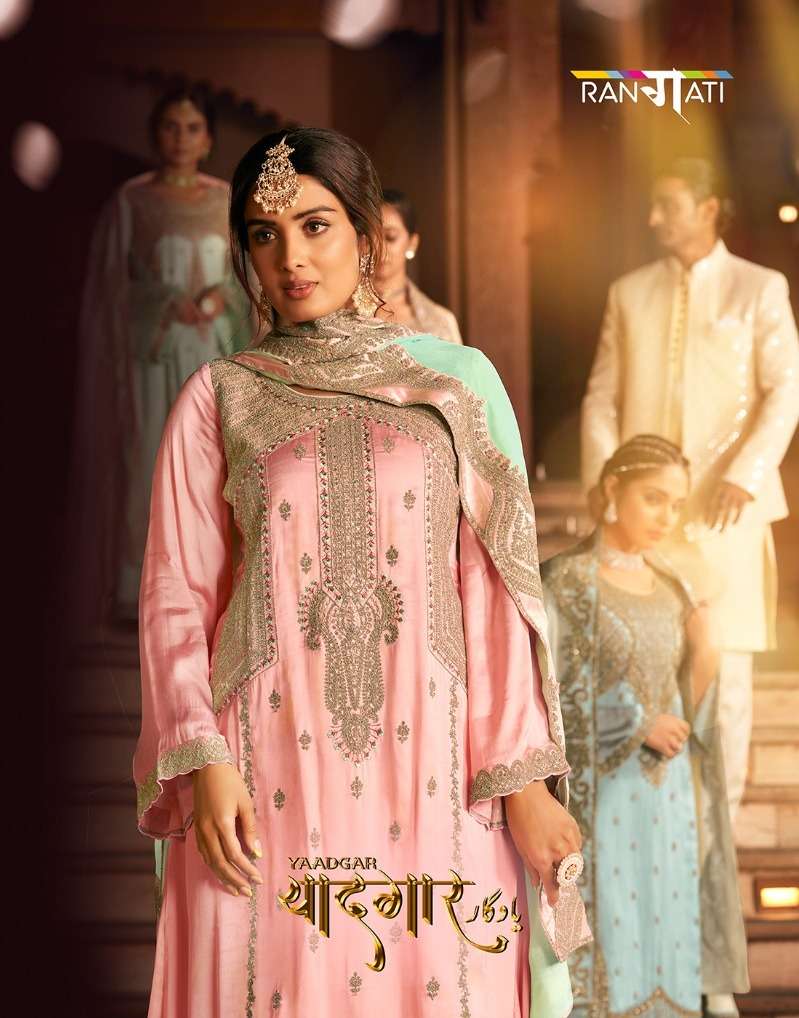 rangati present yaadgar beautiful designer work pakistani salwar suits collection
