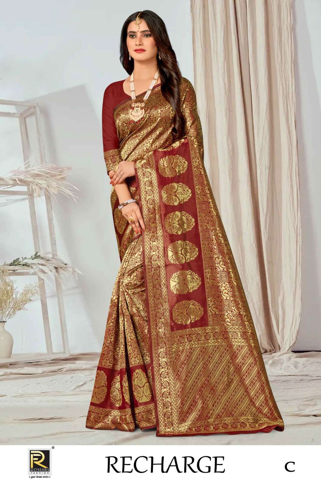 RECHARGE  BY RANJNA SAREE BANARASI SILK FABRICS SUPER HIT COLLECTION 