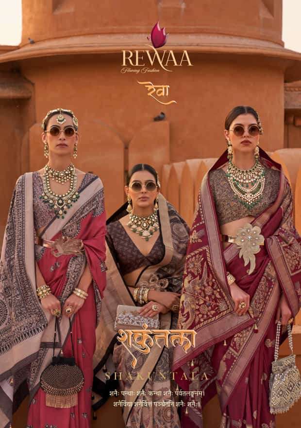 rewaa shakuntala 755-763 series festive wear amazing silk sarees