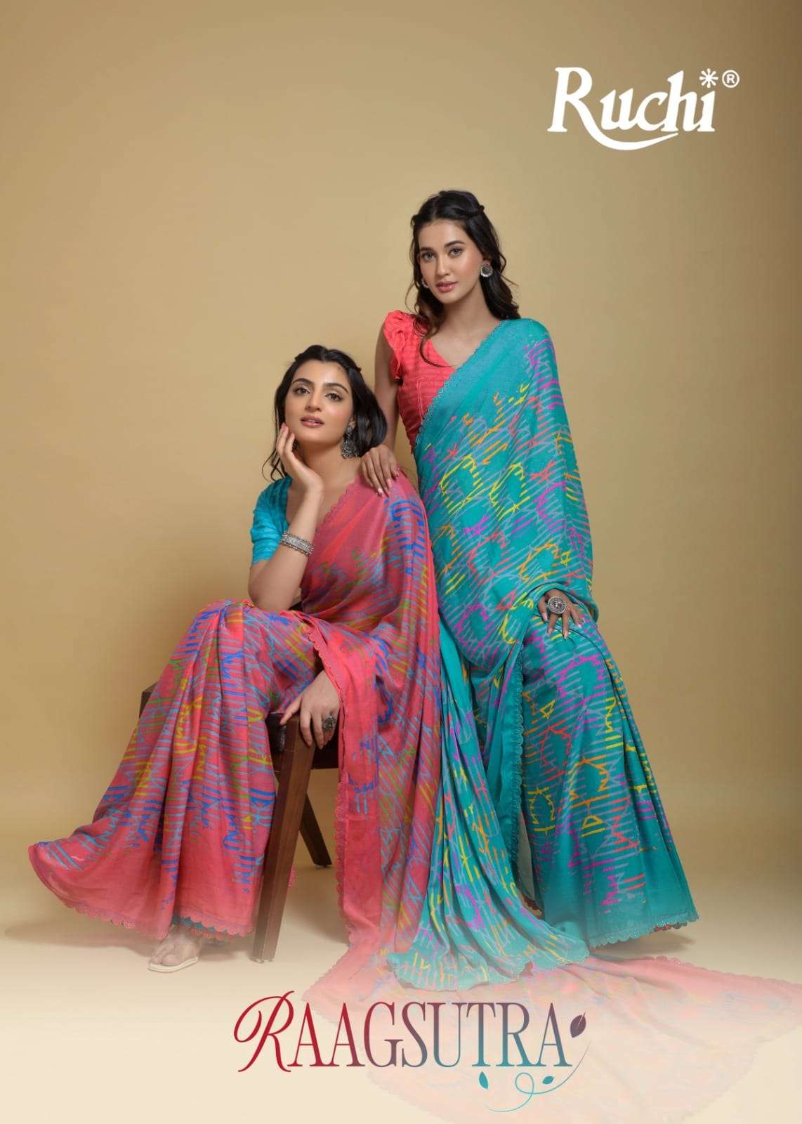 ruchi present raagsutra fancy silk georgette sarees wholesaler