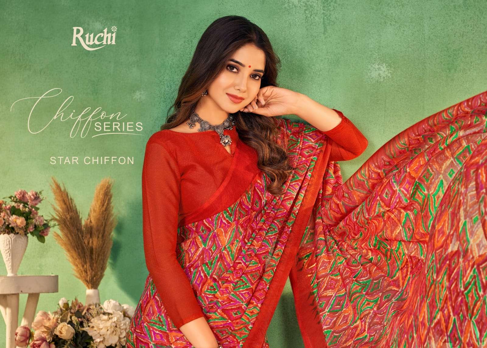 ruchi star chiffon vol 115 adorable casual fancy sarees wholesaler