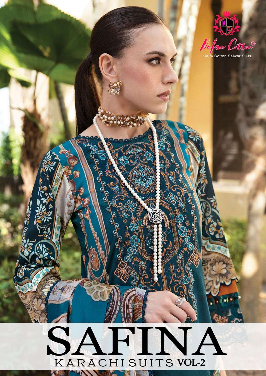 safina karachi suits vol 2 by nafisa cotton digital pakistani salwar kameez