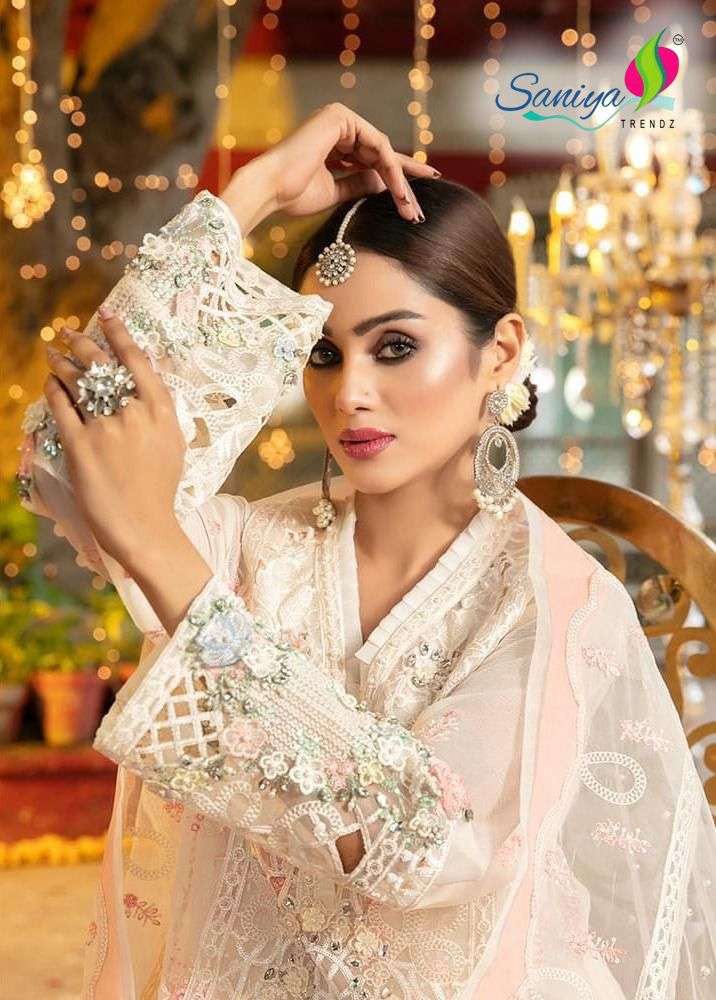 saniya trendz maria b 70001 designer pakistani suit single design