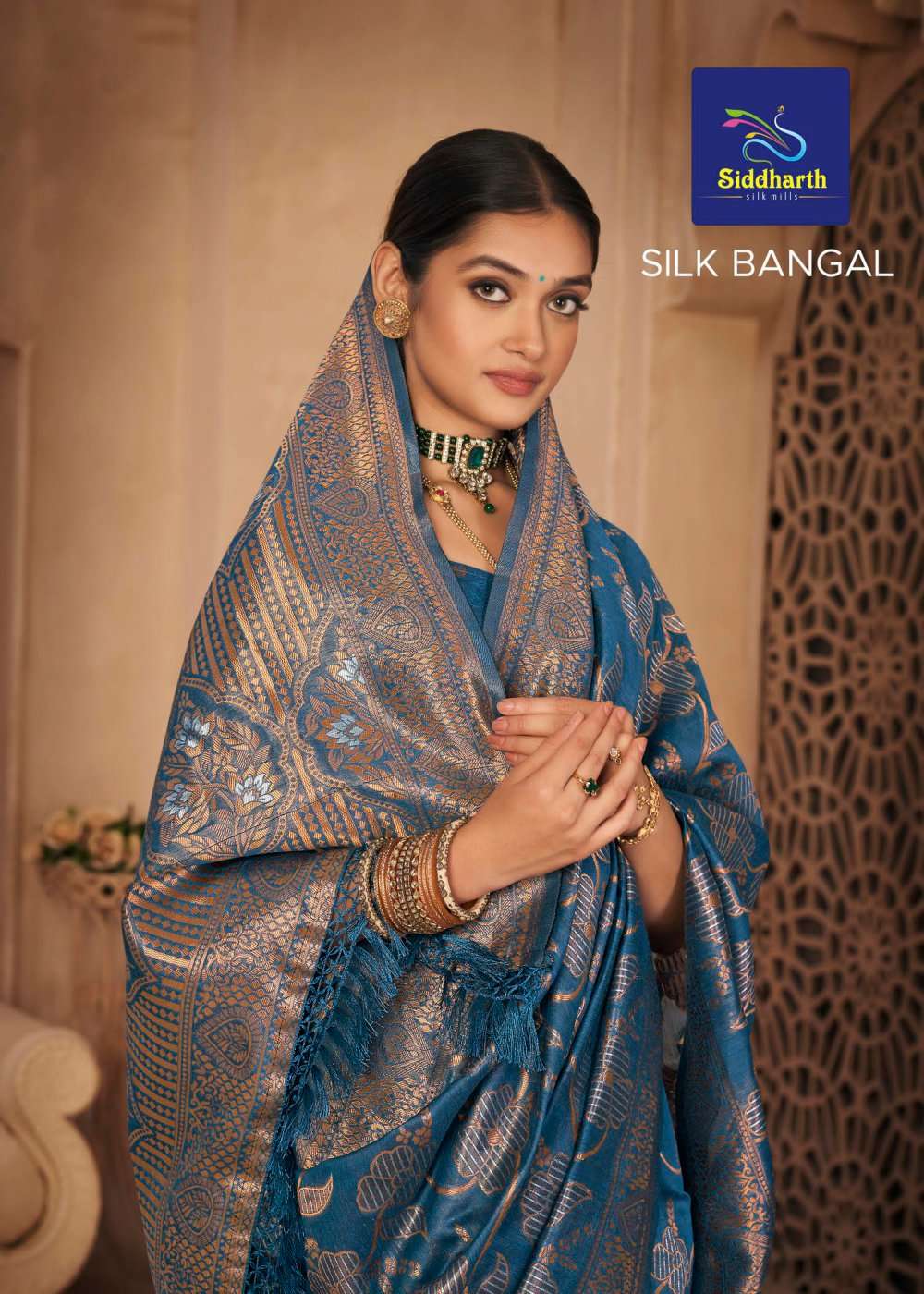 siddharth silk mills present silk bangal festive wear amaizng saree collection