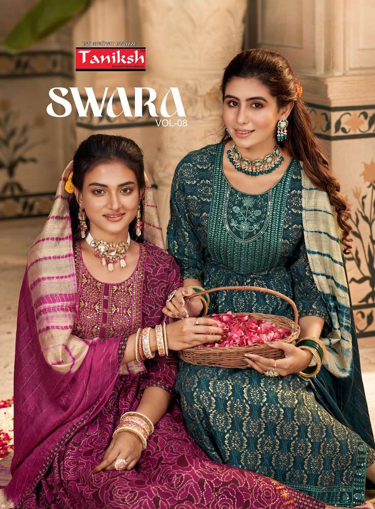 swara vol 8 by taniksh fancy readymade nayra cut salwar kameez collection