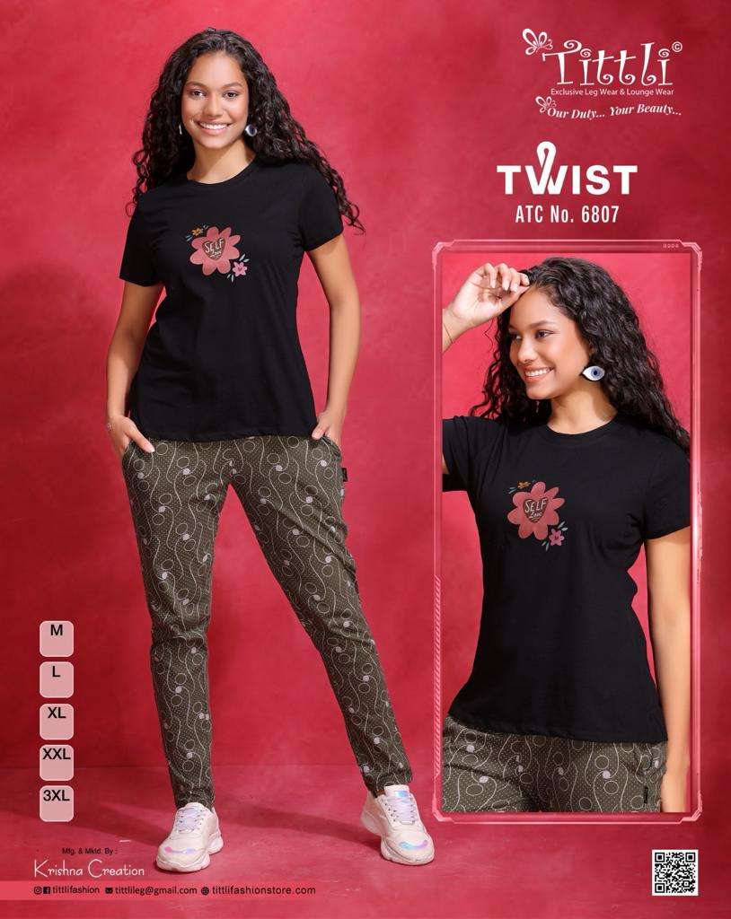 tittli present twist 6807 readymade casual wear cotton night suit