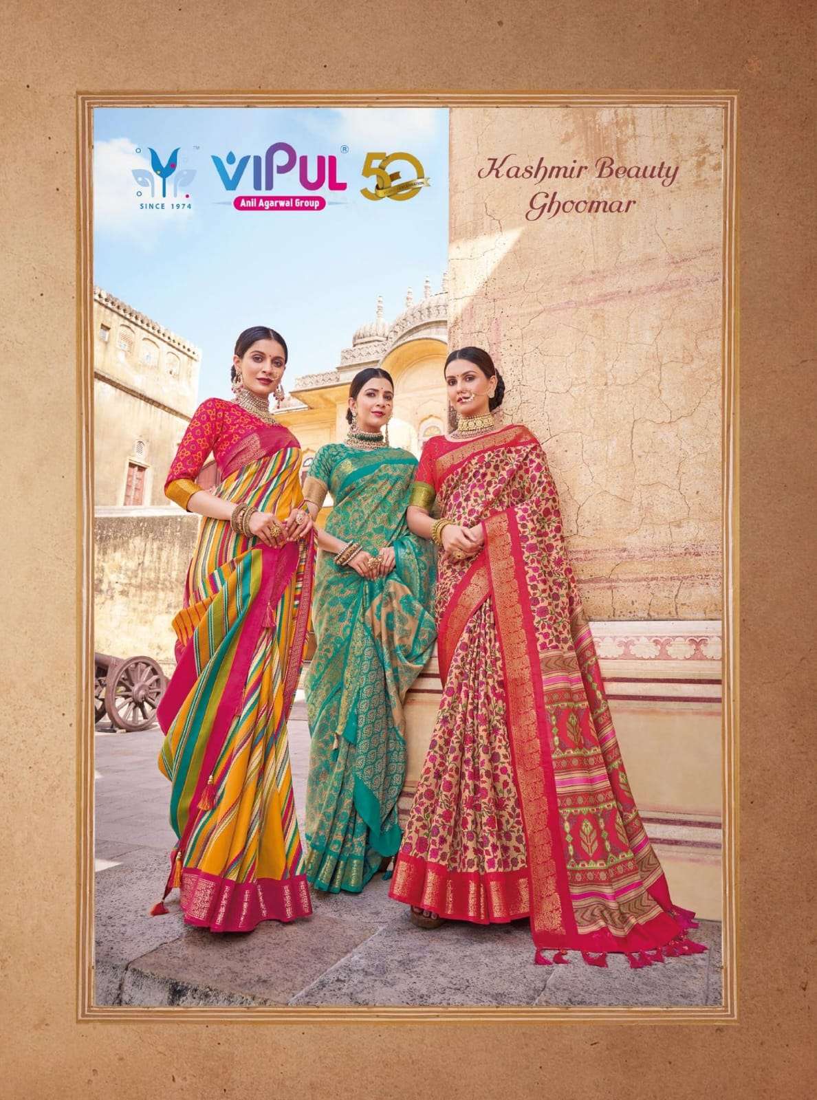 vipul fashion kashmir beauty ghoomar amazing fancy saree wholesaler