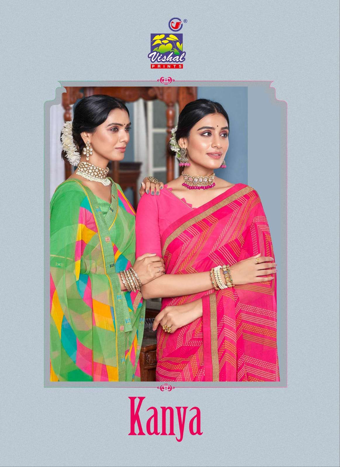 vishal prints kanya 46863-46874 fancy casual saree wholesaler