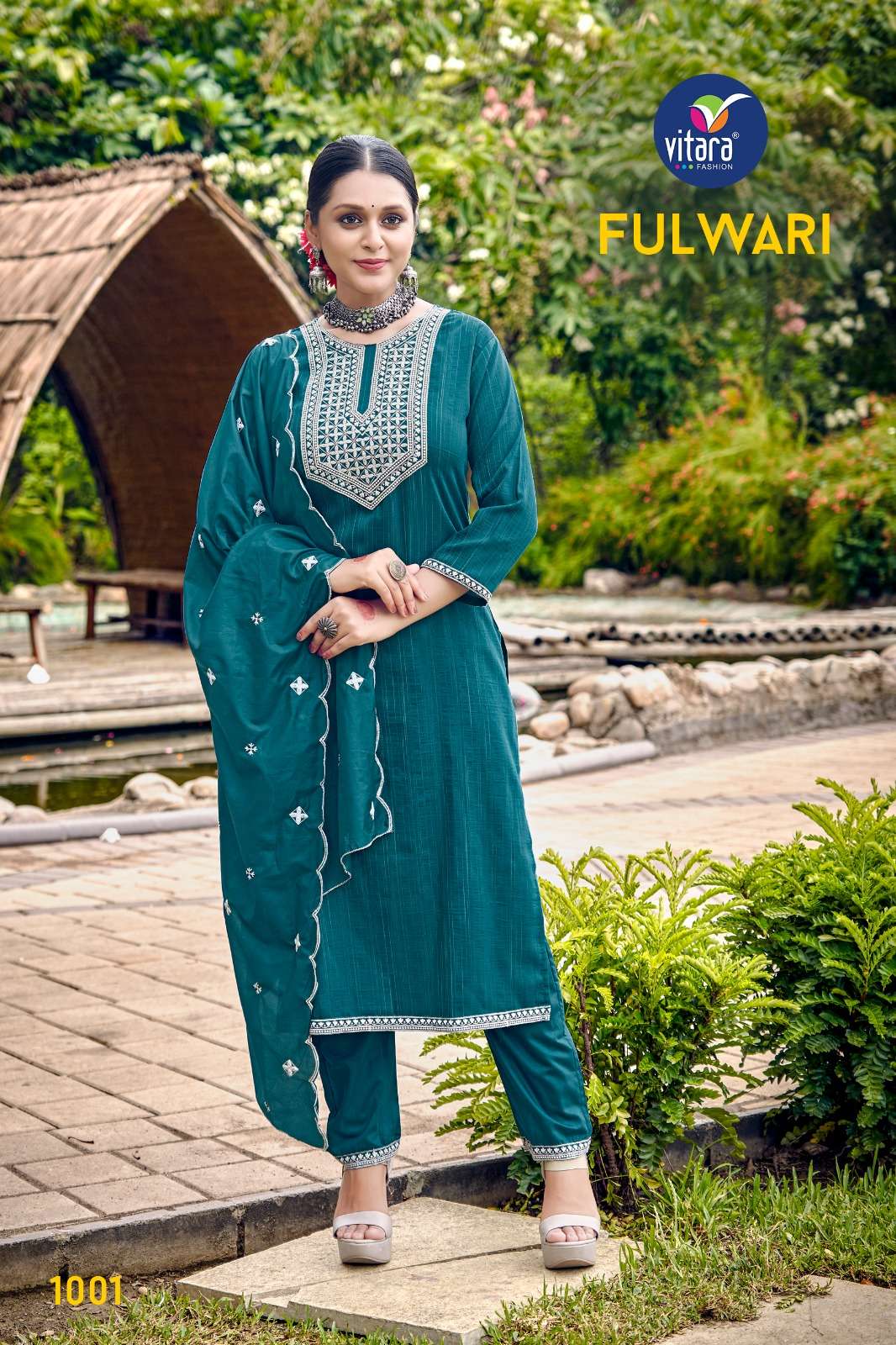 vitara fashion present fulwari viscose fancy kurti with pant and dupatta catalog