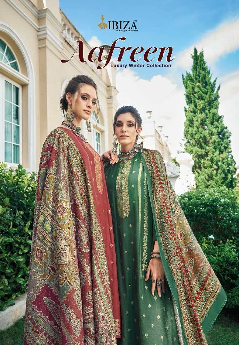aafreen by ibiza lifestyle pashmina winter wear pakistani salwar kameez unstitch collection 