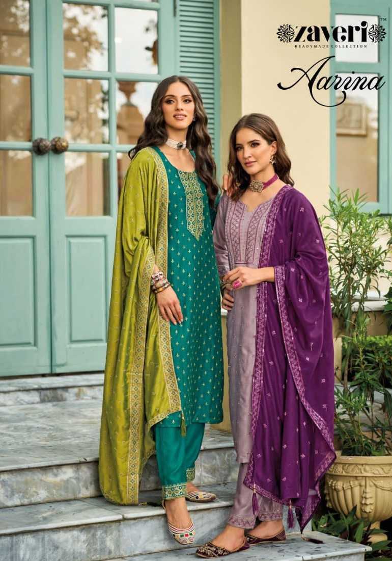 aarina by zaveri party wear embroidery work readymade salwar suit