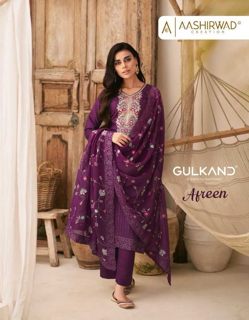 aashirwad gulkand present afreen unstitch dress material for occasion wear