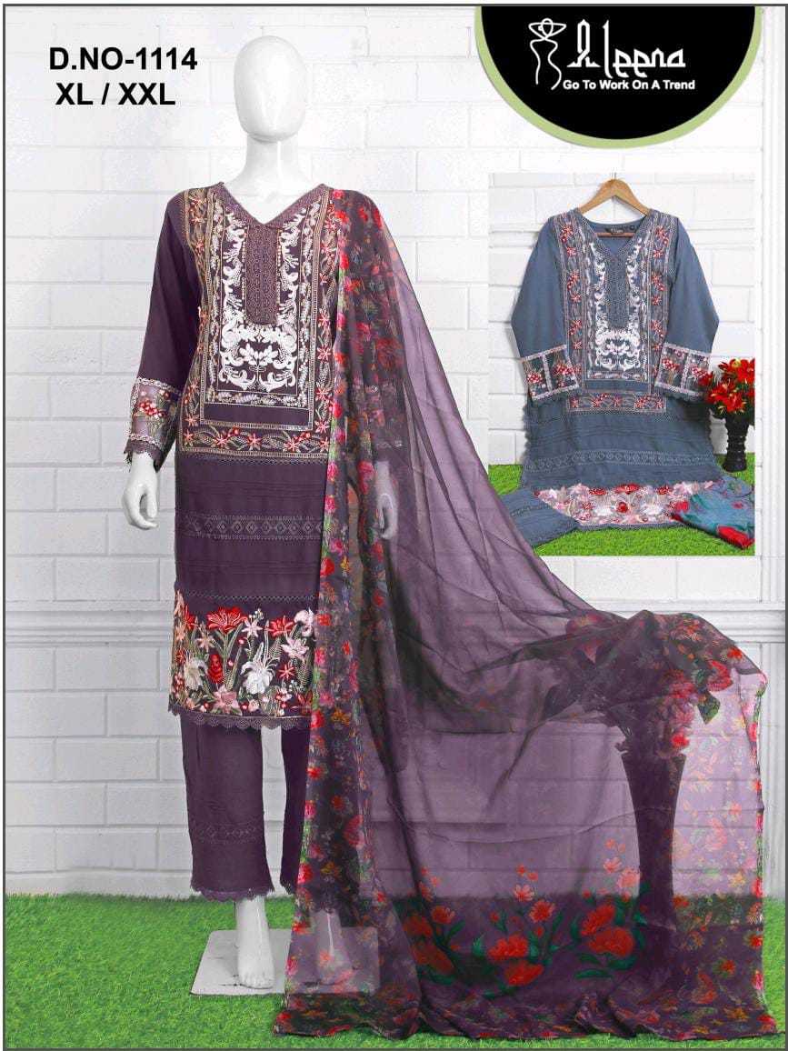 aleena 1114 pakistani beautiful readymade designer 3 pcs set