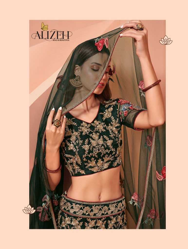 alizeh wedding affair vol 2 1035 bridal semi stitch beautiful lehenga single design