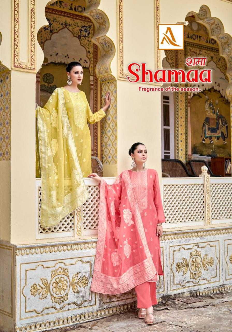 alok suit present shamaa fany elegant work salwar kameez material